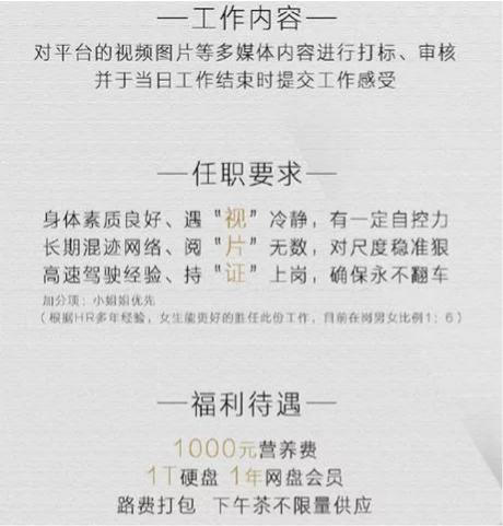 视频审核员在线兼职招聘，有没有审核视频的兼职？