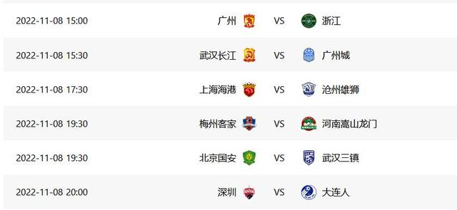 中超国安比赛直播时间表，中超国安比赛直播时间表最新？