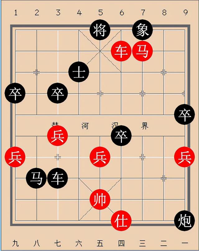 抖音象棋残局破解2个兵红棋双车双马一炮，抖音象棋残局破解法？