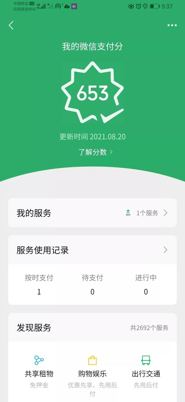 微信支付分600分什么水平（微信支付分700什么档次）