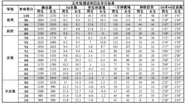 北京小学体育考试项目及标准2022（小学体育考试项目及标准2022山东）