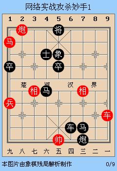 抖音象棋残局破解2个兵红棋双车双马一炮，抖音象棋残局破解法？